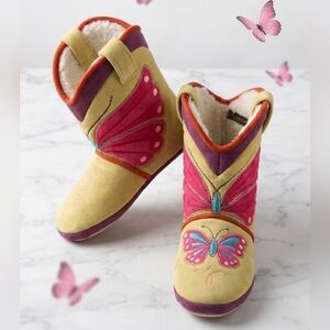 NW​OT CicciaBella Women Cowgirl Riders Butterfly Western Slipper Booties M 8-8.5
